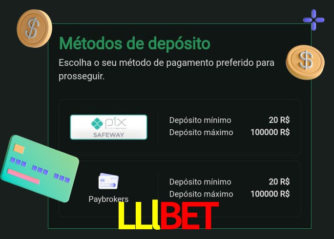 O cassino LLlbet oferece uma grande variedade de métodos de pagamento